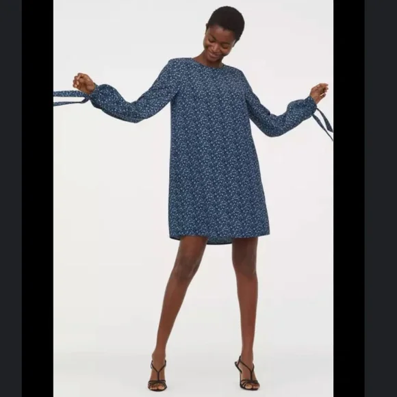 h&m blue midi dress H&M | Dresses | Hm Blue Floral Midi Dress